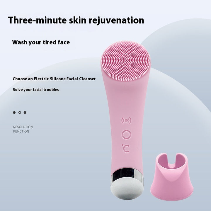 Silicone Face Cleansing Brush Facial Cleansing Brush Electric Facial Brush Vibration Heating