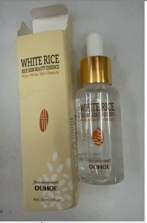 HOREC White Rice Whitening Serum Face Moisturizing Cream Anti Wrinkle Anti Aging Face Fine Lines Acne Treatment Skin Care 15ml