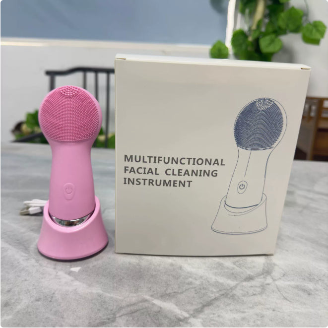 Silicone Face Cleansing Brush Facial Cleansing Brush Electric Facial Brush Vibration Heating